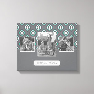 Toile Motif tribal Retro Ikat Photos et textes de fami
