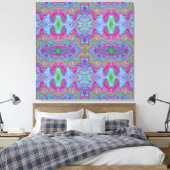 Toile Motif Trippy Multicolore Ciel Ondulé Bleu (Insitu(Chambre))