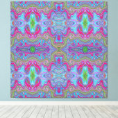 Toile Motif Trippy Multicolore Ciel Ondulé Bleu (Insitu (Plancher de Bois))