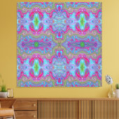 Toile Motif Trippy Multicolore Ciel Ondulé Bleu (Insitu(Salon))