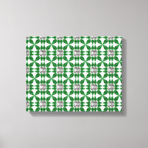Toile Motif vert