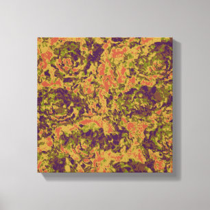 Toile Motif vibrant de camouflage de fleur