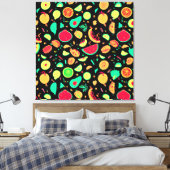 Toile Motif vibrant de fruits de néon (Insitu(Chambre))