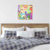 Toile Motifs Colorés et Espace Négatif (Insitu(Chambre))