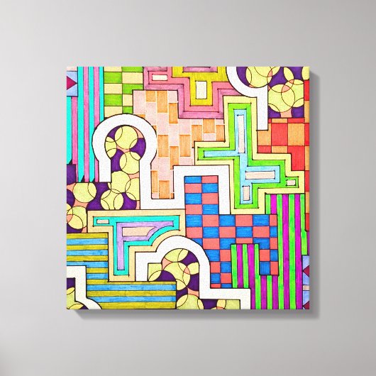 Toile Motifs Colorés et Espace Négatif (Recto)
