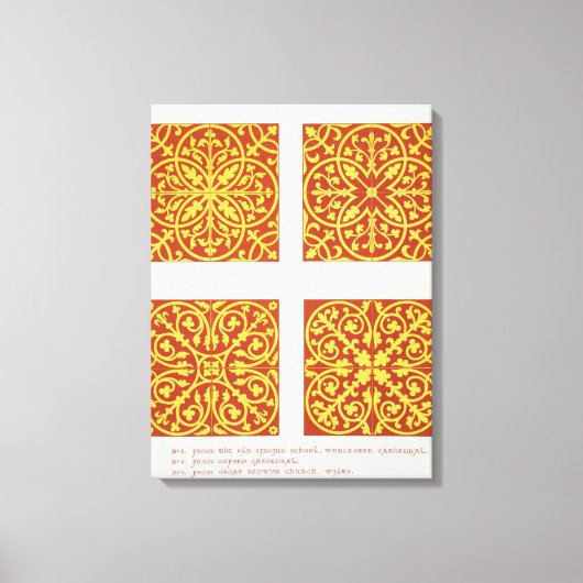 Toile motifs de tuiles du 13ème siècle, illustration de  (Recto)