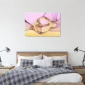 Toile Motions Abstraites Art moderne rose or fractal (Insitu(Chambre))