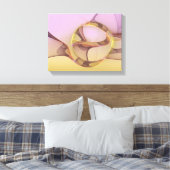 Toile Motions Abstraites Art moderne rose or fractal (Insitu(Chambre))