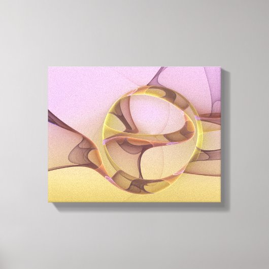 Toile Motions Abstraites Art moderne rose or fractal (Recto)