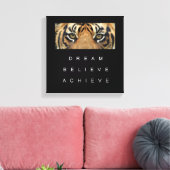 Toile Motivation citation tigre yeux succès Cool (Insitu(Salon))