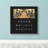 Toile Motivation citation tigre yeux succès Cool (Insitu (Plancher de Bois))