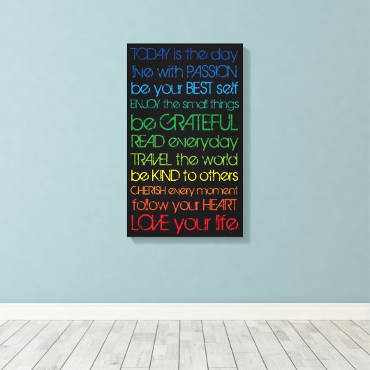 Toile Motivation colorée (Insitu (Plancher de Bois))