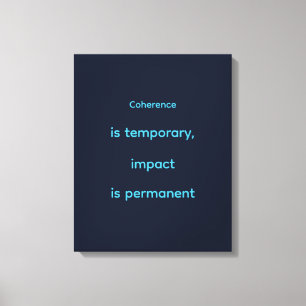 Toile Motivation de l'ingénieur quantique cyan marine