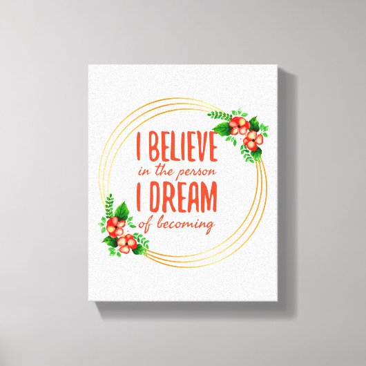 Toile Motivation des paroles pour le succès et la lutte (Recto)