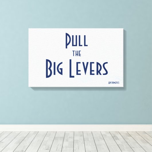 Toile Motivation du levier Archimède (Insitu (Plancher de Bois))