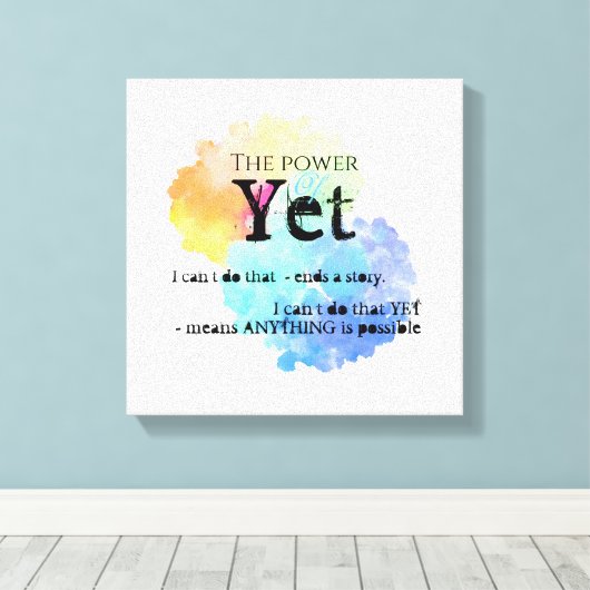 Toile Motivation nuage arc-en-ciel Puissance de Pourtant (Insitu (Plancher de Bois))