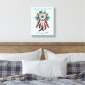 Toile Motivational Dream Catcher Floral Aquarelle Art (Insitu(Chambre))