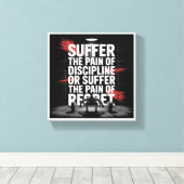 Toile Motivational Gym Wall Art - Suffer the Pain of Dis (Insitu (Plancher de Bois))