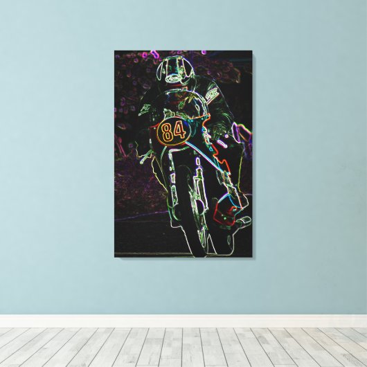 Toile Moto 2 24x36 (60x90cm) waccnm (Insitu (Plancher de Bois))