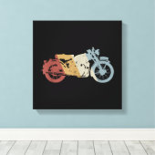 Toile Moto style rétro Vintage (Insitu (Plancher de Bois))