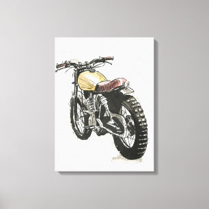 Toile Motocyclette à l'encre III