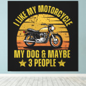 Toile Motocyclette de chien (Insitu (Plancher de Bois))