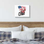Toile Motocyclette Patriotique Oncle Sam (Insitu(Chambre))