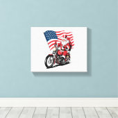Toile Motocyclette Patriotique Oncle Sam (Insitu (Plancher de Bois))