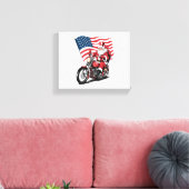 Toile Motocyclette Patriotique Oncle Sam (Insitu(Salon))