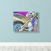Toile Motorcycle Biker Art Bright Neon (Insitu (Plancher de Bois))