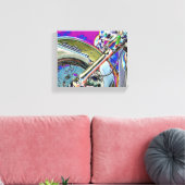 Toile Motorcycle Biker Art Bright Neon (Insitu(Salon))