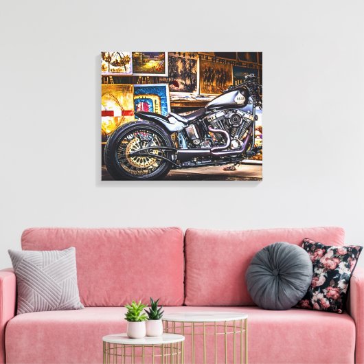 Toile Motorcycle muse Harley Davidson dans l'art Scène (Insitu(Salon))