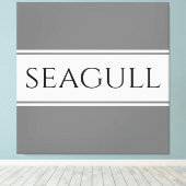 Toile Mouette Bandes de course grises et blanches modern (Insitu (Plancher de Bois))