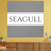 Toile Mouette Bandes de course grises et blanches modern (Insitu(Salon))