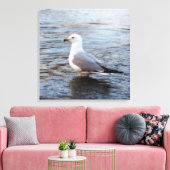 Toile Mouette dans l'eau avec lumière douce du matin (Insitu(Salon))