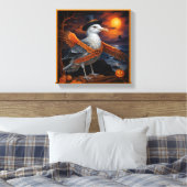 Toile Mouette éffrayante d'Halloween déguisée (Insitu(Chambre))