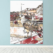 Toile Mouette sur le pont à Hythe (Insitu (Plancher de Bois))