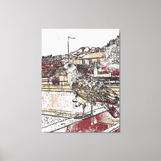 Toile Mouette sur le pont à Hythe (Recto)