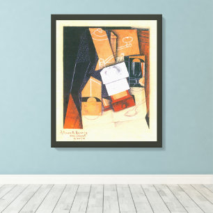 Toile Moulin à café de Juan Gris, Art cubiste vintage