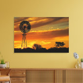 Toile Moulin à vent et coucher de soleil, William Creek, (Insitu(Salon))
