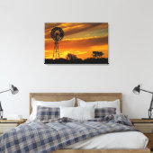Toile Moulin à vent et coucher de soleil, William Creek, (Insitu(Chambre))