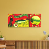 Toile Mount Wrangell Saumon Can LabelAlimak, AK (Insitu(Salon))