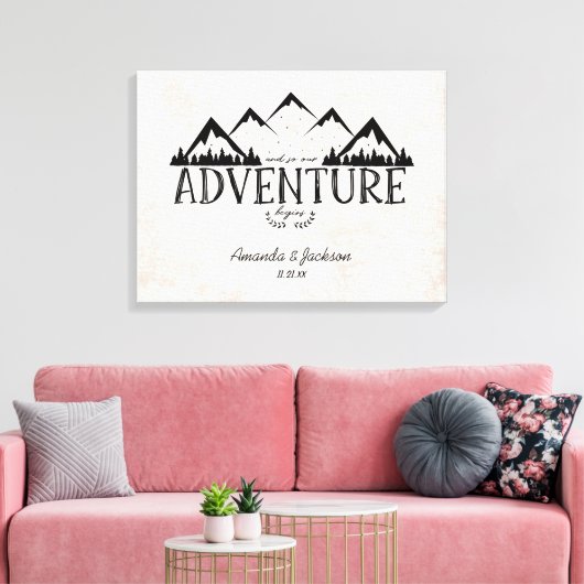 Toile Mountain Adventure Alternative Mariage Guestbook (Insitu(Salon))