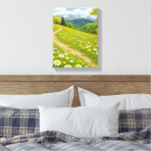 Toile Mountain Meadow Path avec Spring Daisy Art (Insitu(Chambre))