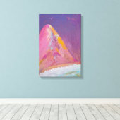 Toile Mountain Painting - Oil Pastel  (Insitu (Plancher de Bois))