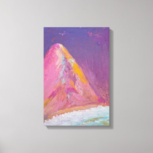 Toile Mountain Painting - Oil Pastel  (Recto)