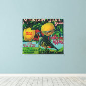 Toile Mountain Quail Apple Crate Étiquette (Insitu (Plancher de Bois))
