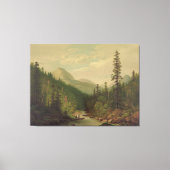 Toile Mountain scene, 2 men, 1 fishing (Recto)