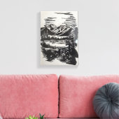 Toile Mountain Side Hand Painted by Mark Elsen (Insitu(Salon))