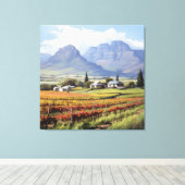 Toile Mountain Vineyard Farmhouse Wall Art Canvas Print (Insitu (Plancher de Bois))